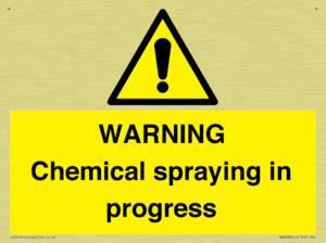 WARNING Chemical spraying in progress